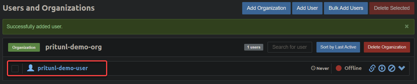 Verifying the newly-added user