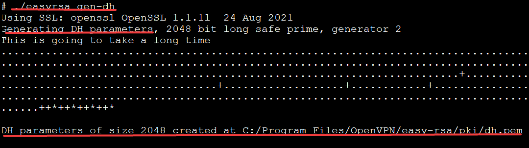 Generating the Diffie-Hellman Parameters
