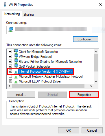 Accessing IPv4 Properties.