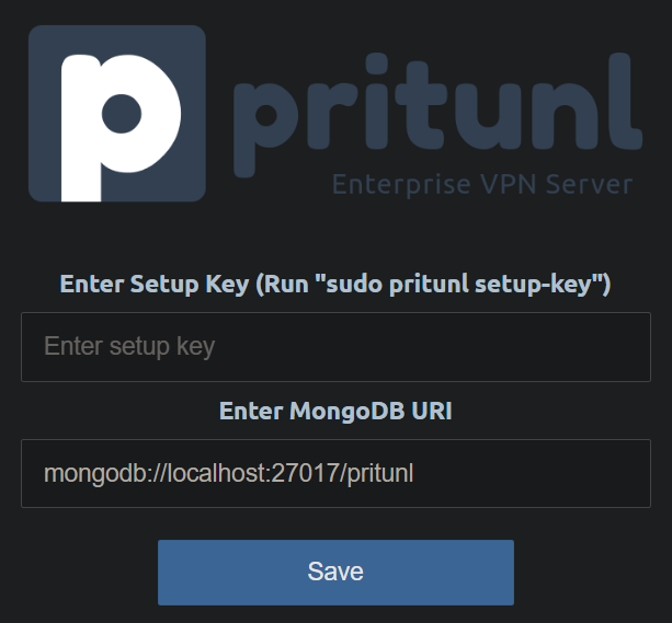 Viewing the Setup Key page