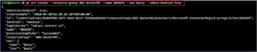 Creating an Azure Container Registry
