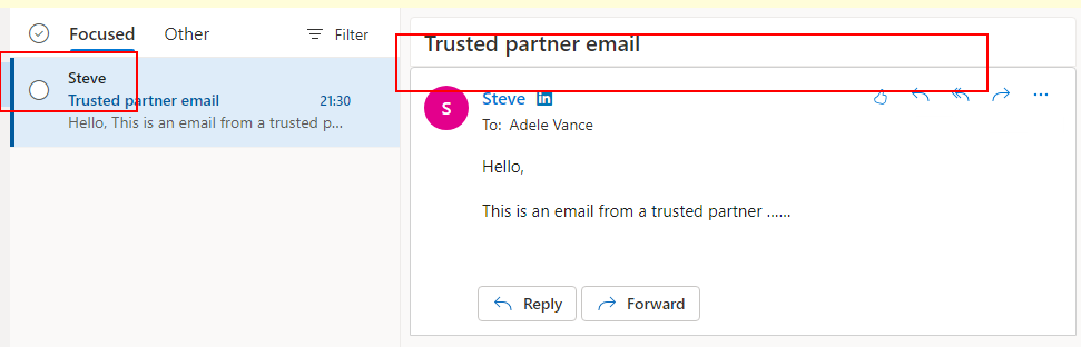 No External Email Warning for excluded domain