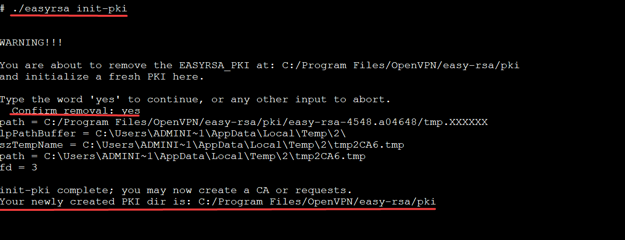 Initializing the Public Key Infrastructure (PKI)