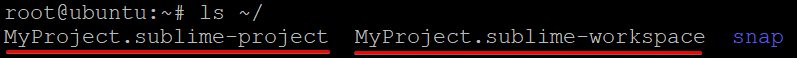 Verifying the .sublime-project and .sublime-workspace files