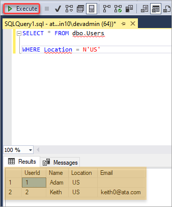 Filtering data
