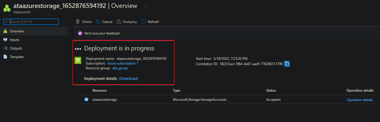Viewing Deployment in Progress
