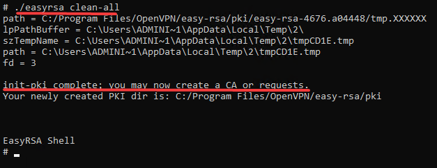 Clearing Existing Keys and Configurations