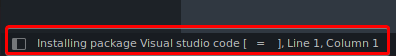 Viewing the package installation status