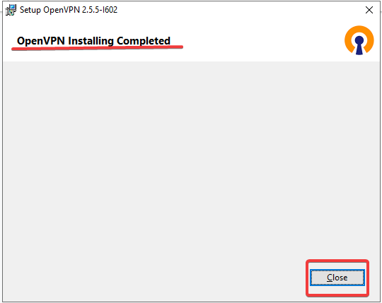 Closing the Customization Installation Wizard