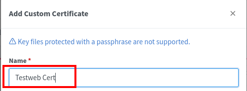 Provisioning SSL Certificates: Naming the certificate