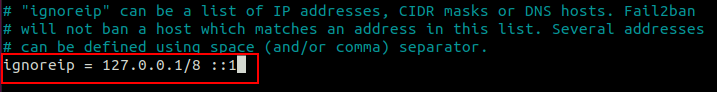 Setting IP Addresses to Block from Fail2Ban Server