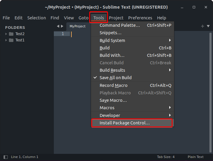 Installing Package Control
