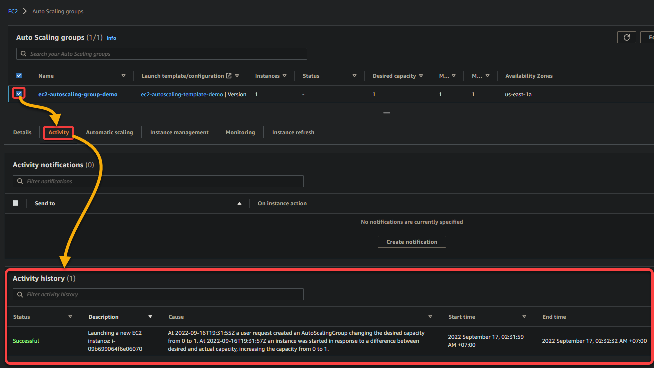 Viewing your activity history.