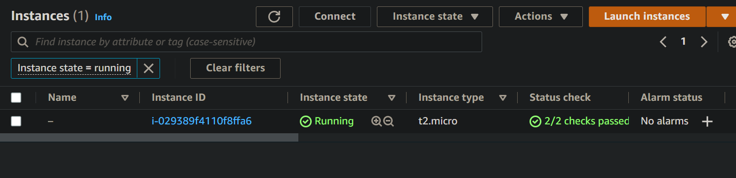 Verifying the newly-created instance