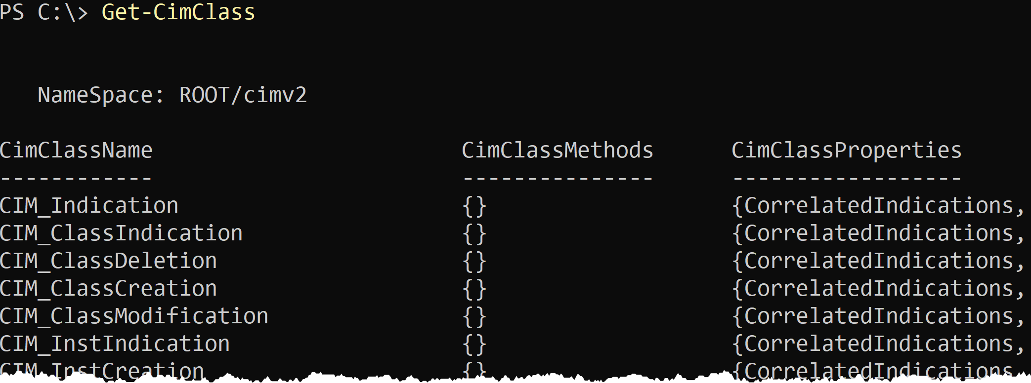 Finding the CIM Class
