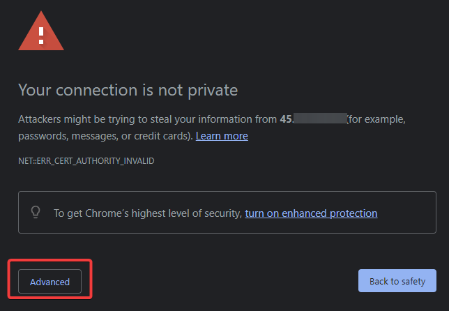 Ignoring the connection error