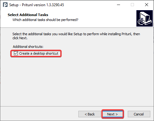 Creating a desktop shortcut for the Pritunl client