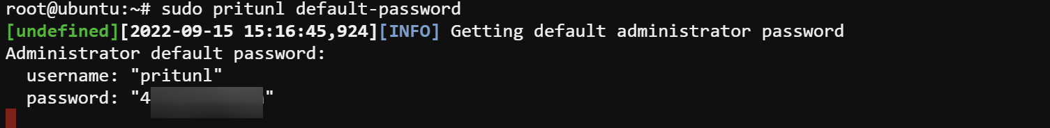 Generating an admin username and password