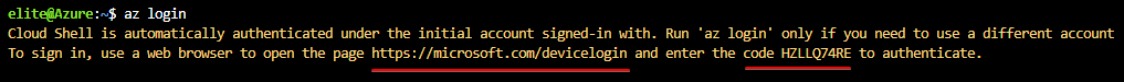 Log in to Azure using your Azure account