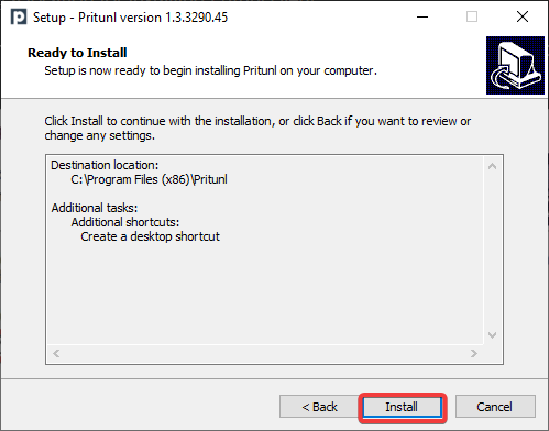 Creating a desktop shortcut for the Pritunl client