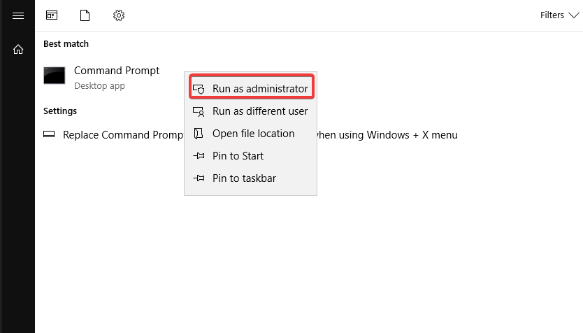 Opening your Command Prompt as an administrator