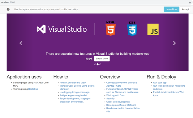 Sample ASP.NET web app