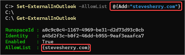 Add Exception to the External Email Warning