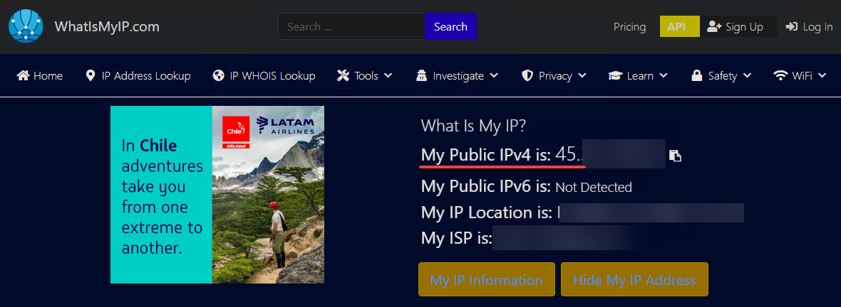 Verifying the VPN connection