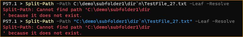 Resolving a Path without enclosing single quotation marks