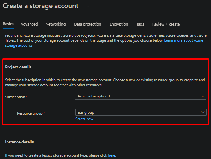 Setting Project Details