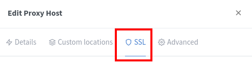 Selecting a certificate for a Proxy Host