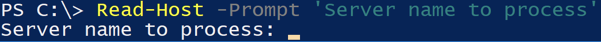 Read-Host PowerShell prompt
