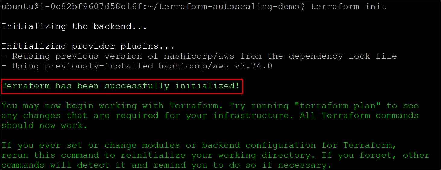 Initializing Terraform