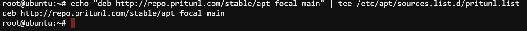 Adding the Pritunl repositories to the source list