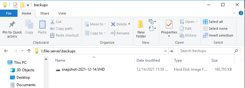 VHD file created via Disk2vhd command-line