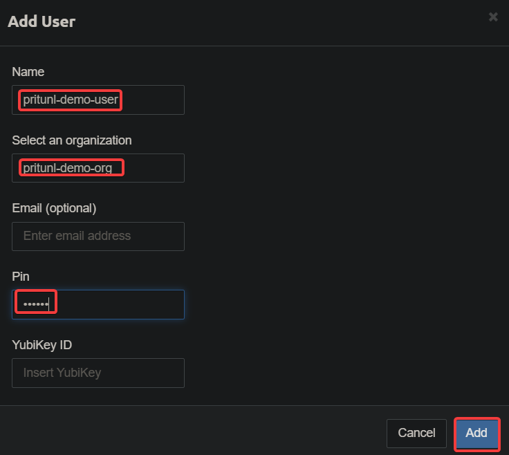 Configuring the new user