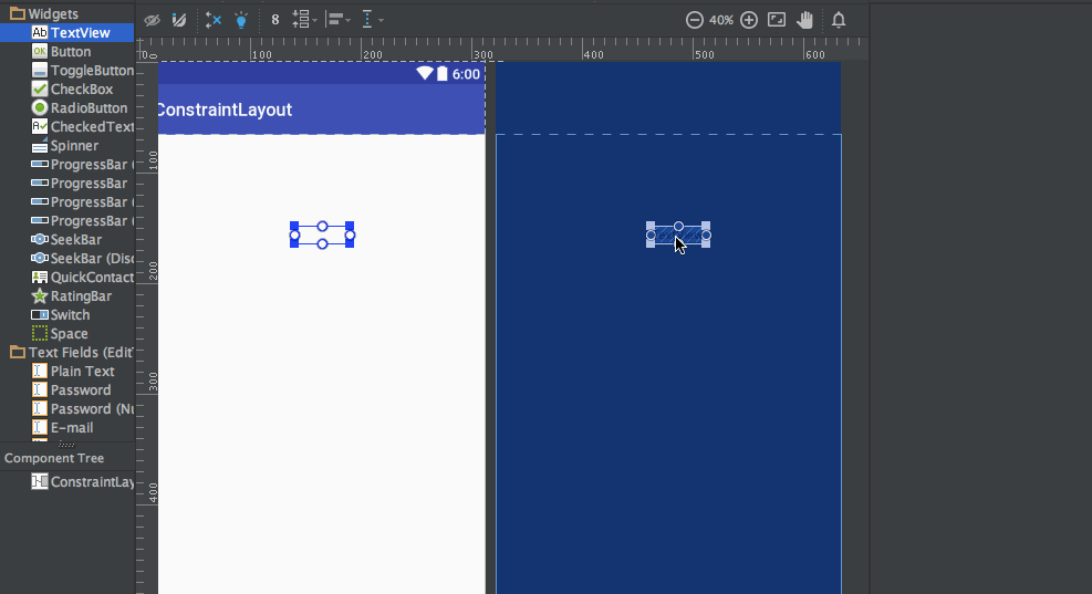 Android ConstraintLayout inferences