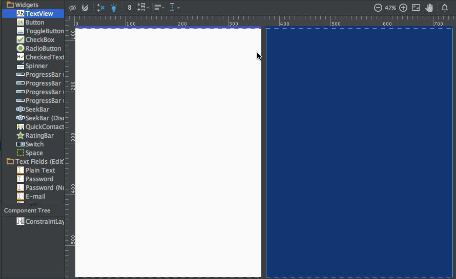 Android ConstraintLayout textview