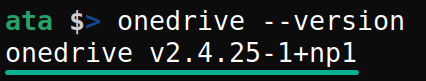 Confirming the installed version of OneDrive Client for Linux