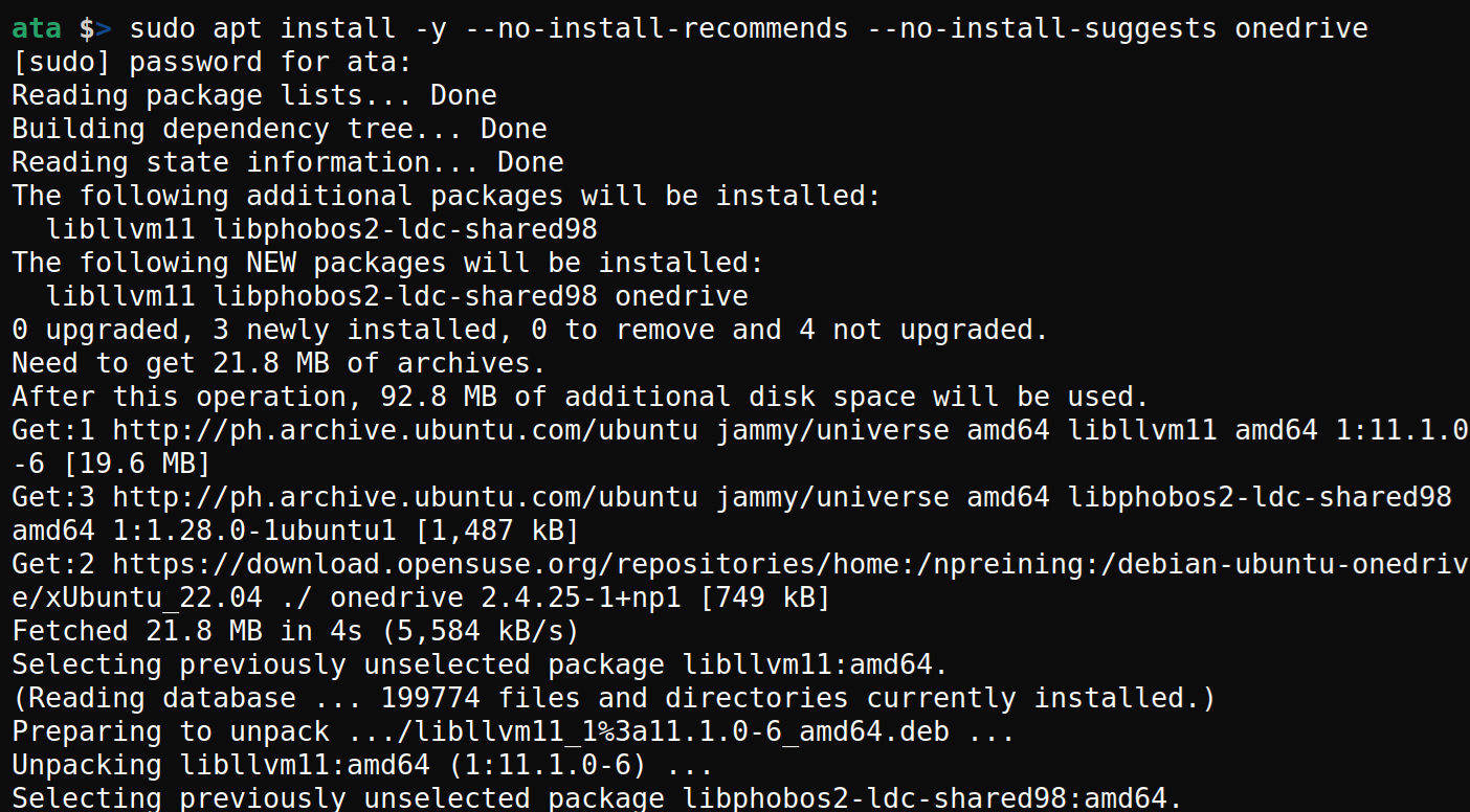Installing the OneDrive Client for Linux