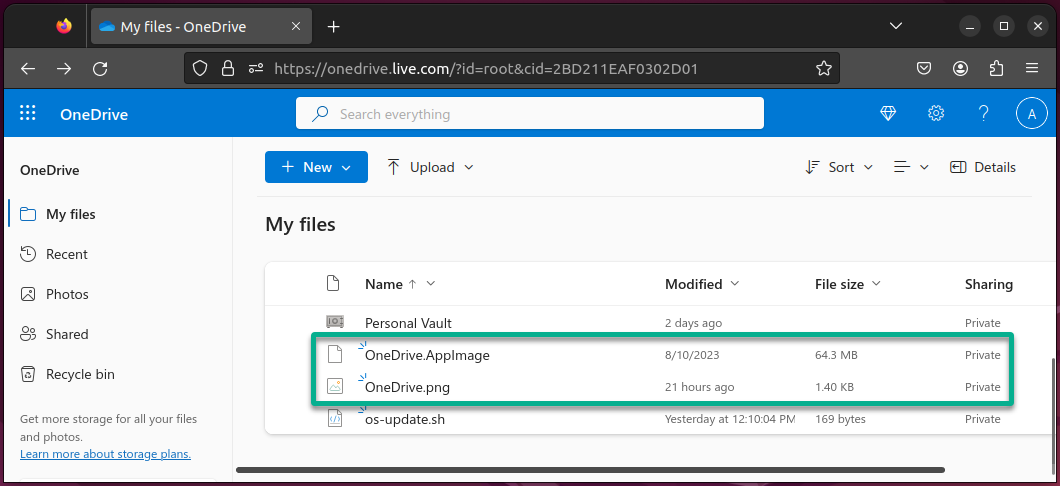 Verifying the newly OneDrive synced files