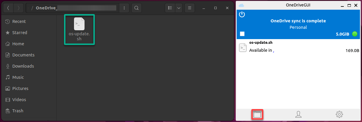 Syncing OneDrive via OneDriveGUI