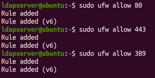 Configuring the UFW Firewall for OpenLDAP Server