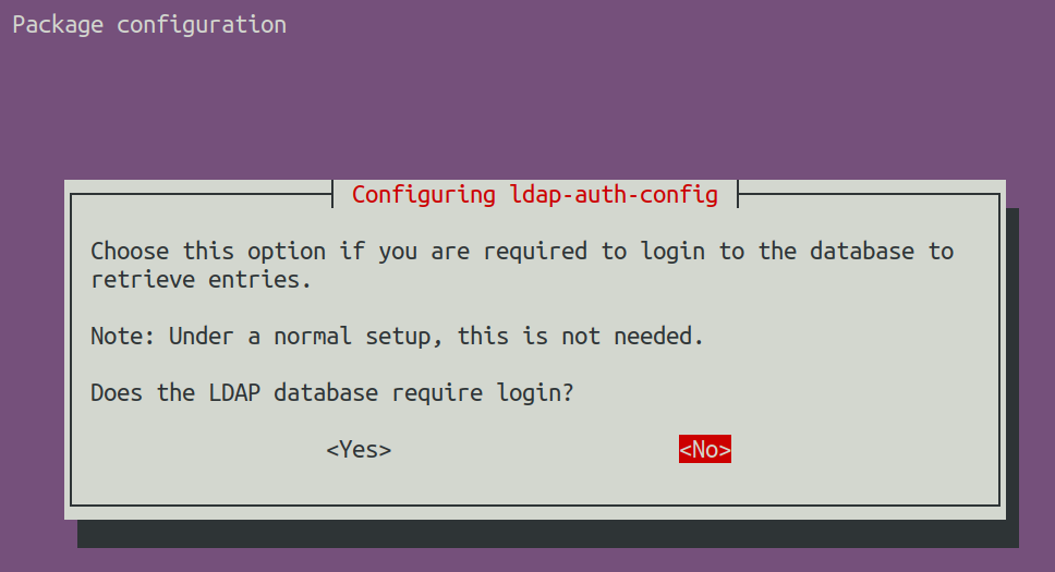 Disabling the LDAP database login
