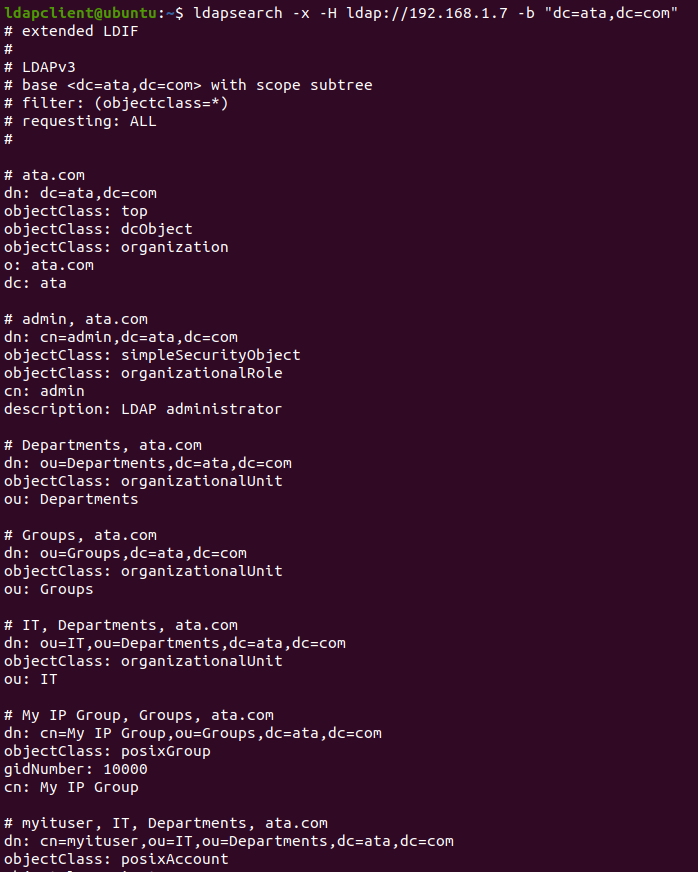 Querying the LDAP directory for all user accounts