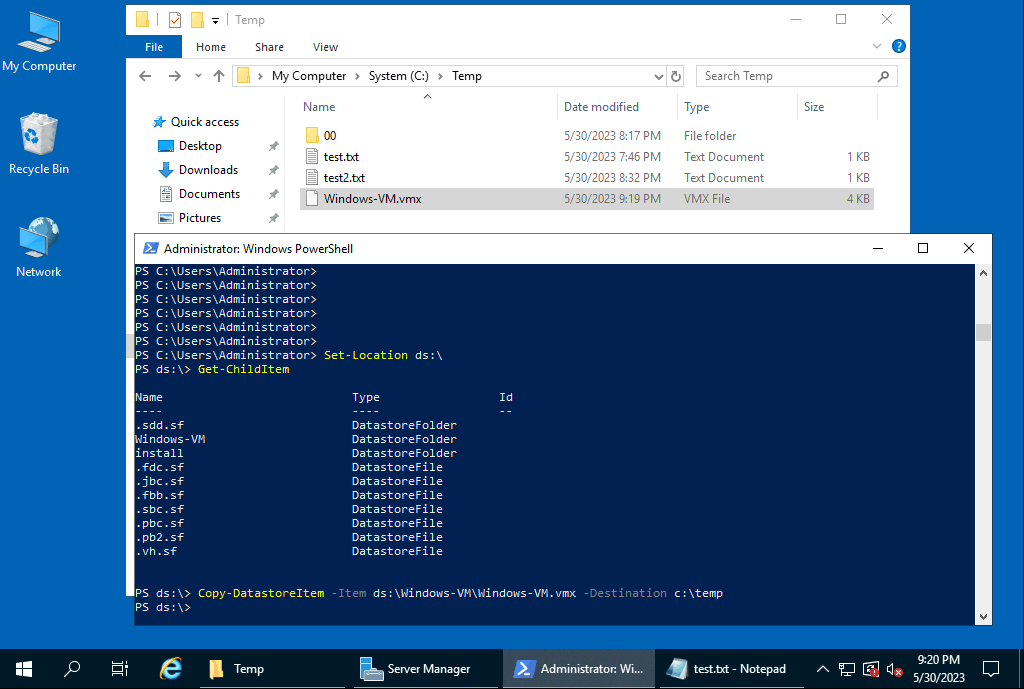 Copying a file from an ESXi datastore in PowerCLI