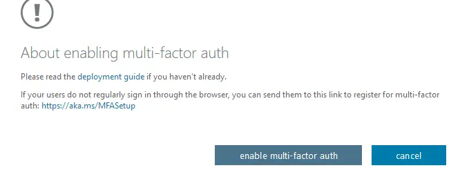 How to enable MFA in Office 365