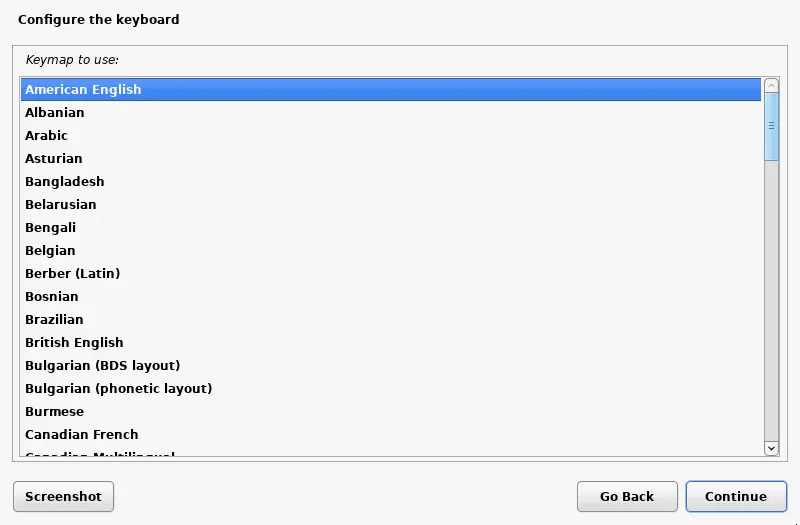 Configuring the keyboard
