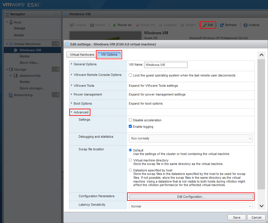 Advanced VM configuration to enable shared clipboard in ESXi
