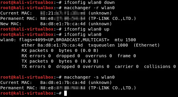 changing the MAC address of USB Wi-Fi adapter